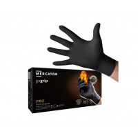 Текстуровані Нітрилові Рукавиці для Детейлінгу MERCATOR GoGrip Black Розмір XL (50 шт)