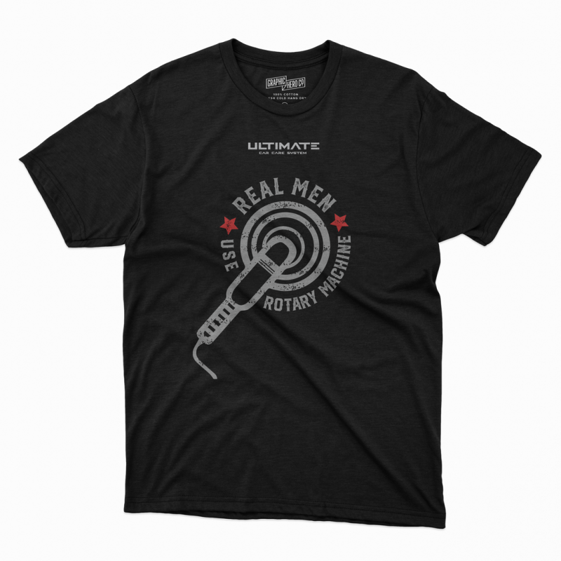 Футболка Real men use Rotary mashine