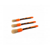 Набір пензлів для детейлінгу натуральний м'який ворс 3 шт