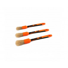Набір пензлів для детейлінгу натуральний м'який ворс 3 шт