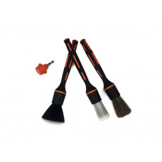 Набір Детейлінг-Пензлів різної жорсткості з прогумованою ручкою 3 шт
